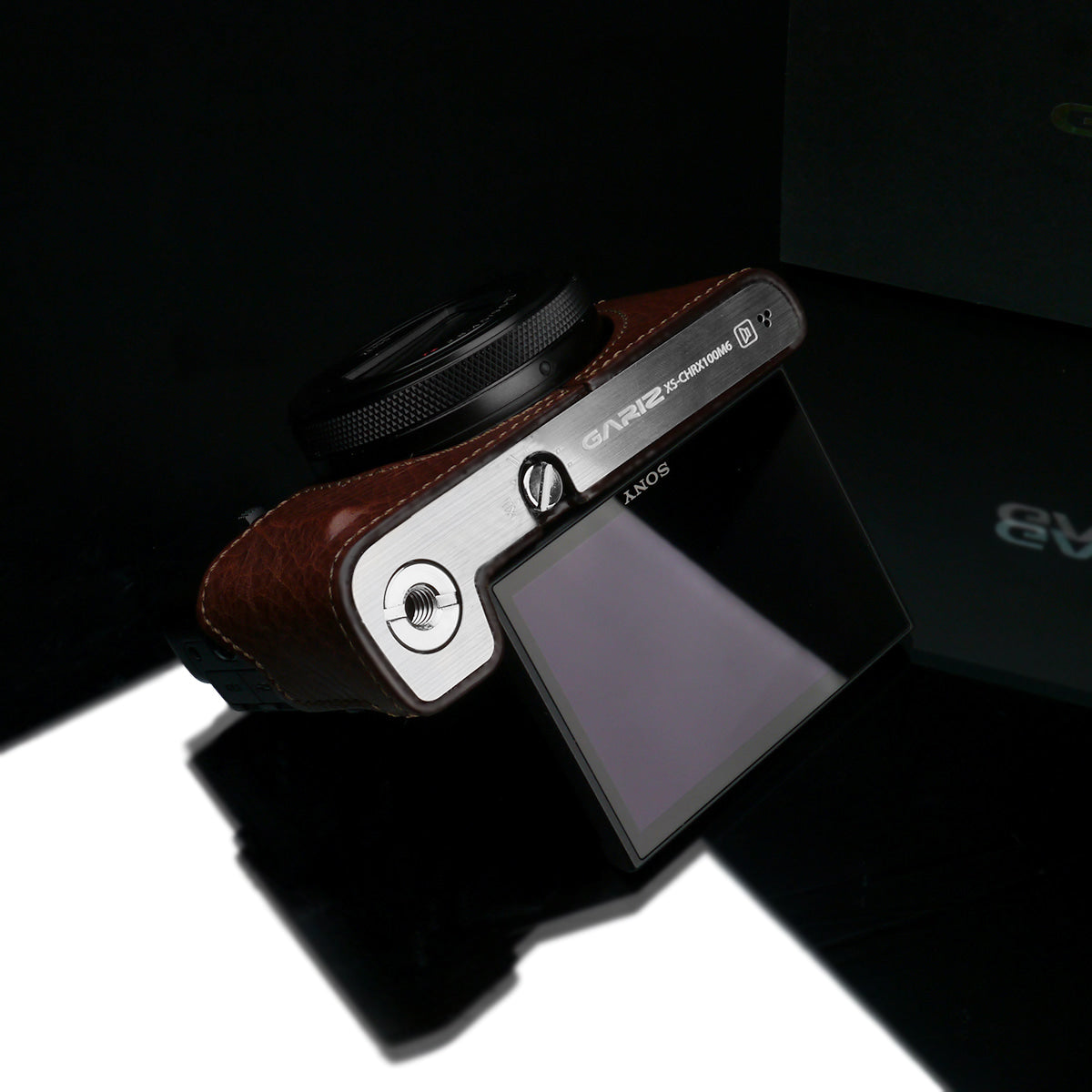 Gariz HG-RX100M6BR Leather Camera Half Case Brown for Sony RX100M6 RX100VI