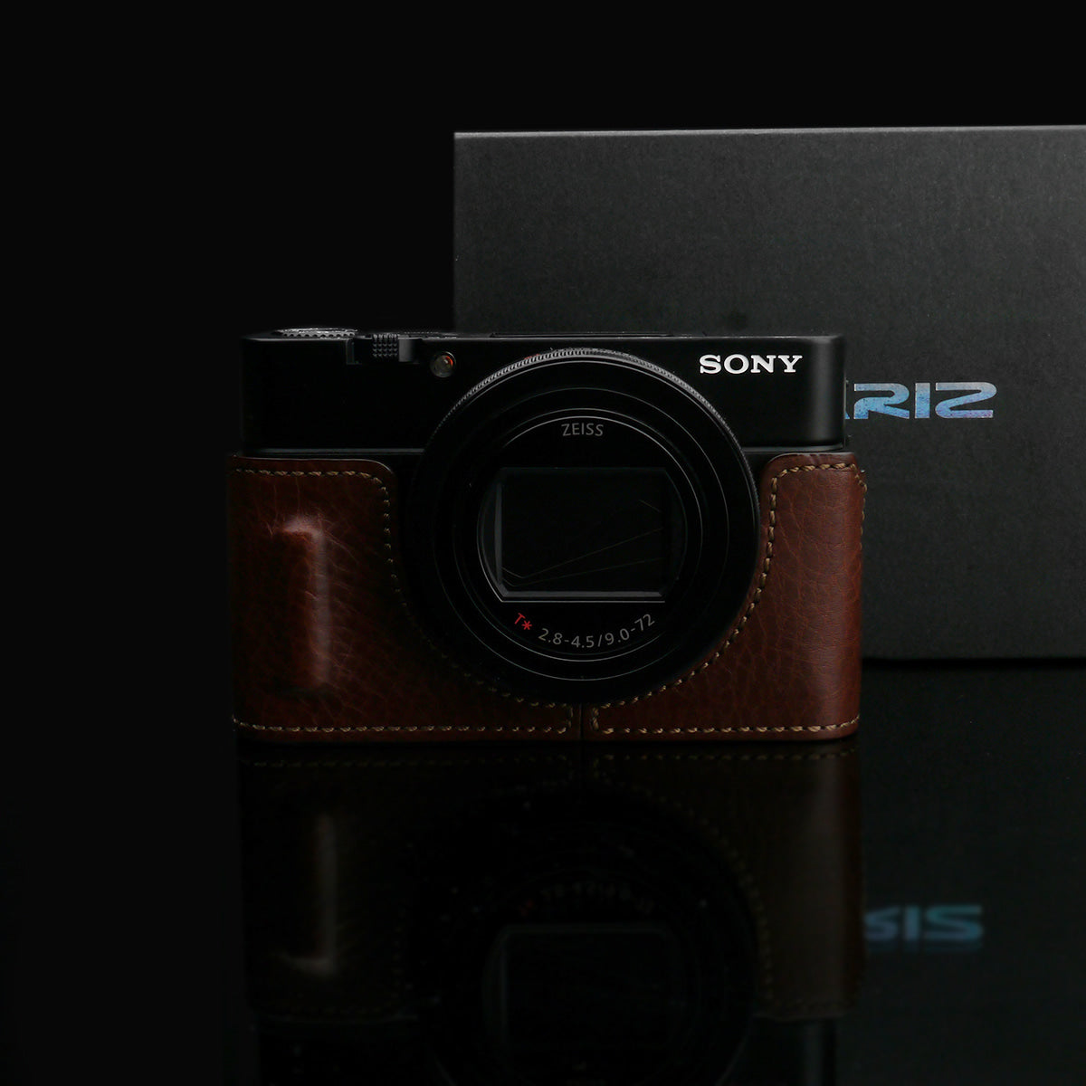 Gariz HG-RX100M6BR Leather Camera Half Case Brown for Sony RX100M6 RX100VI