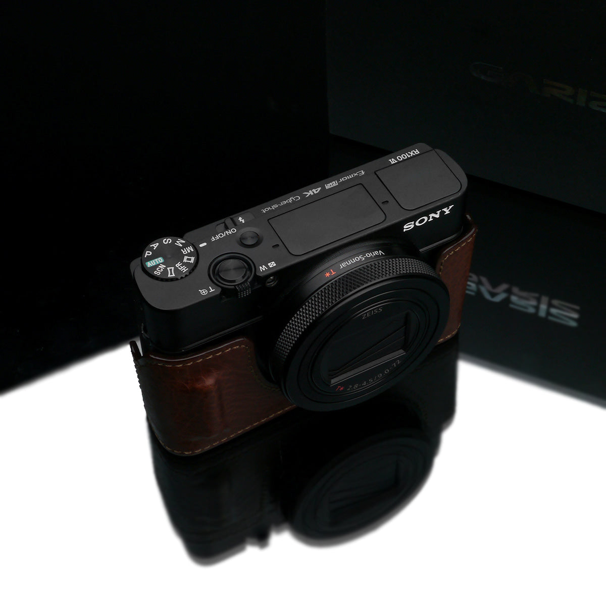 Gariz HG-RX100M6BR Leather Camera Half Case Brown for Sony RX100M6 RX100VI
