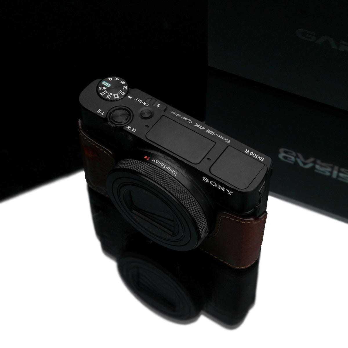 Gariz HG-RX100M6BR Leather Camera Half Case Brown for Sony RX100M6 RX100VI