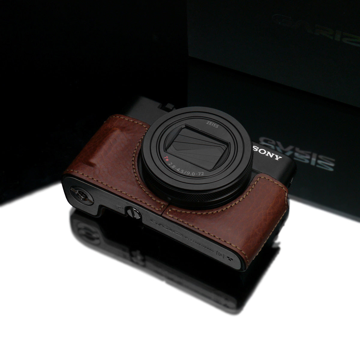 Gariz HG-RX100M6BR Leather Camera Half Case Brown for Sony RX100M6 RX100VI