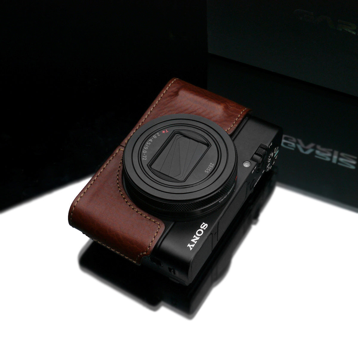 Gariz HG-RX100M6BR Leather Camera Half Case Brown for Sony RX100M6 RX100VI