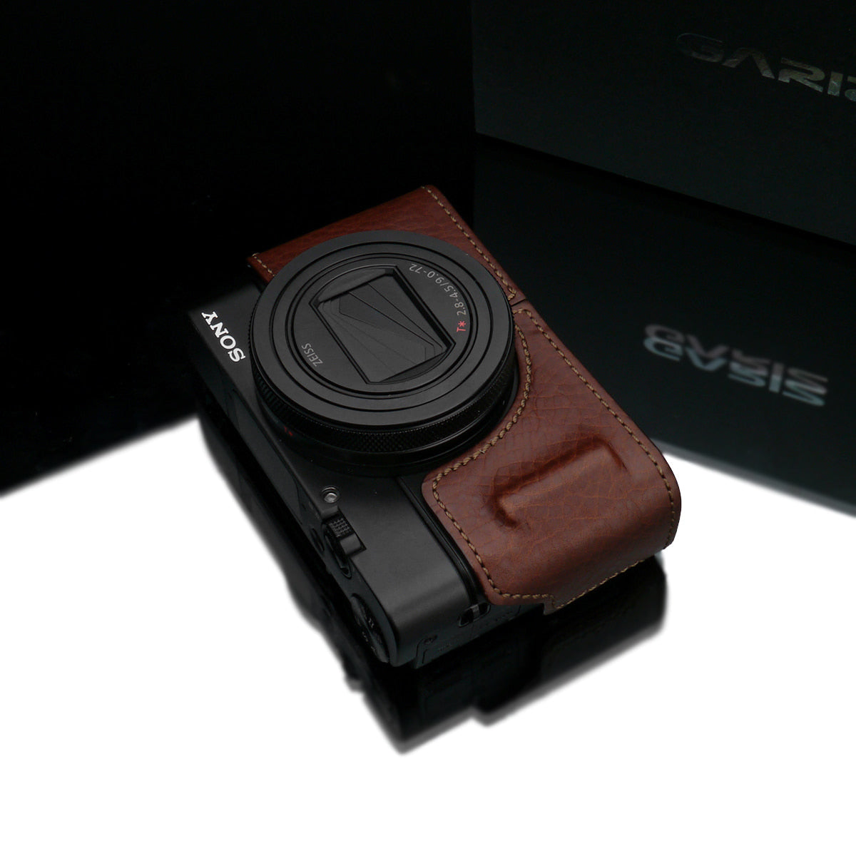 Gariz HG-RX100M6BR Leather Camera Half Case Brown for Sony RX100M6 RX100VI