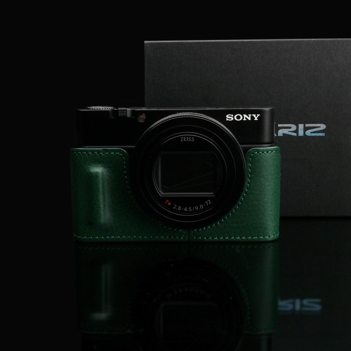 Gariz HG-RX100M6GR Leather Camera Half Case Green for Sony RX100M6 RX100VI