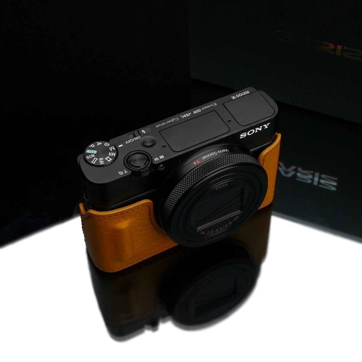 Gariz HG-RX100M6MT Leather Camera Half Case Mustard for Sony RX100M6 RX100VI
