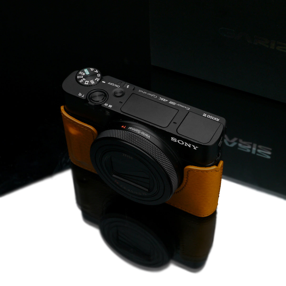Gariz HG-RX100M6MT Leather Camera Half Case Mustard for Sony RX100M6 RX100VI
