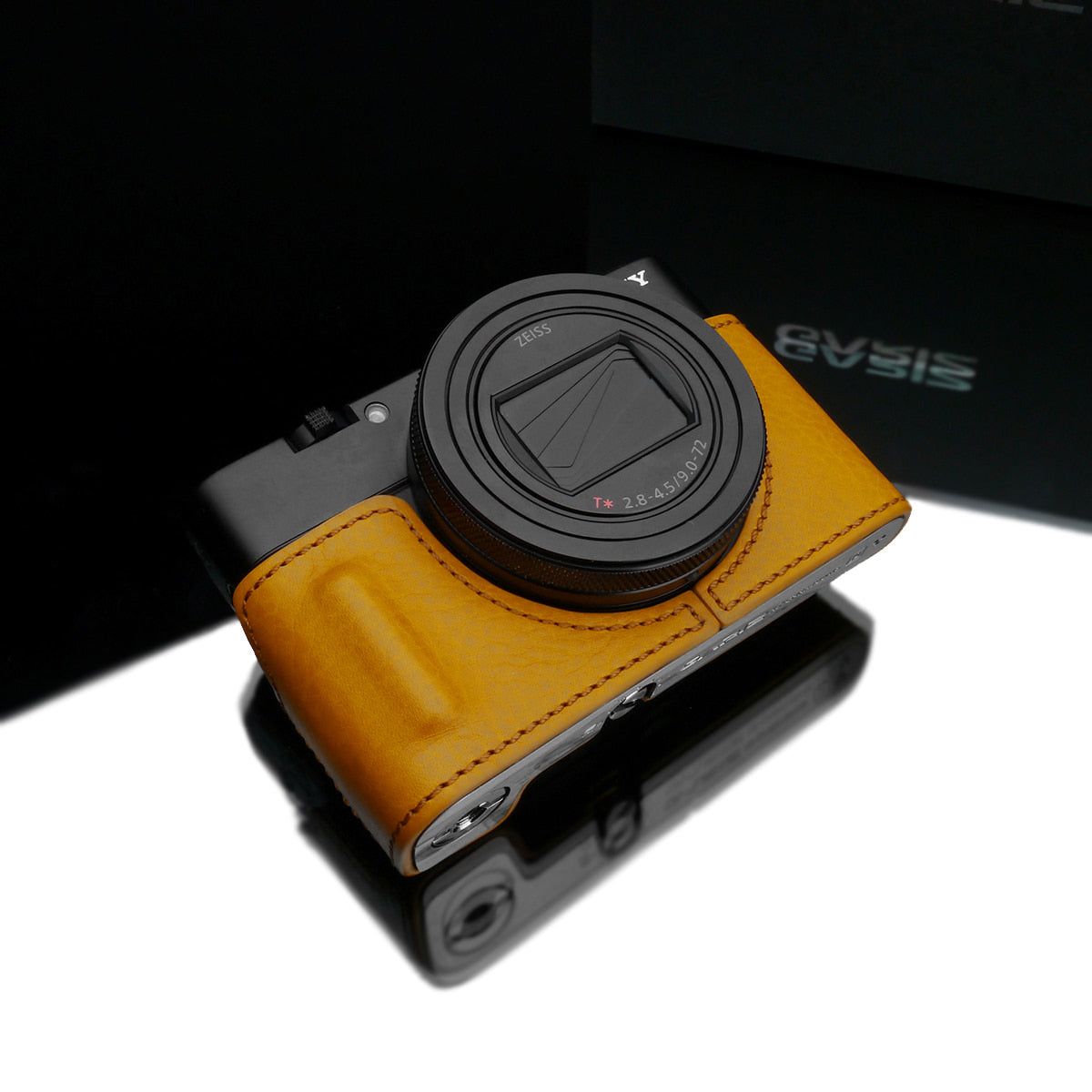 Gariz HG-RX100M6MT Leather Camera Half Case Mustard for Sony RX100M6 RX100VI