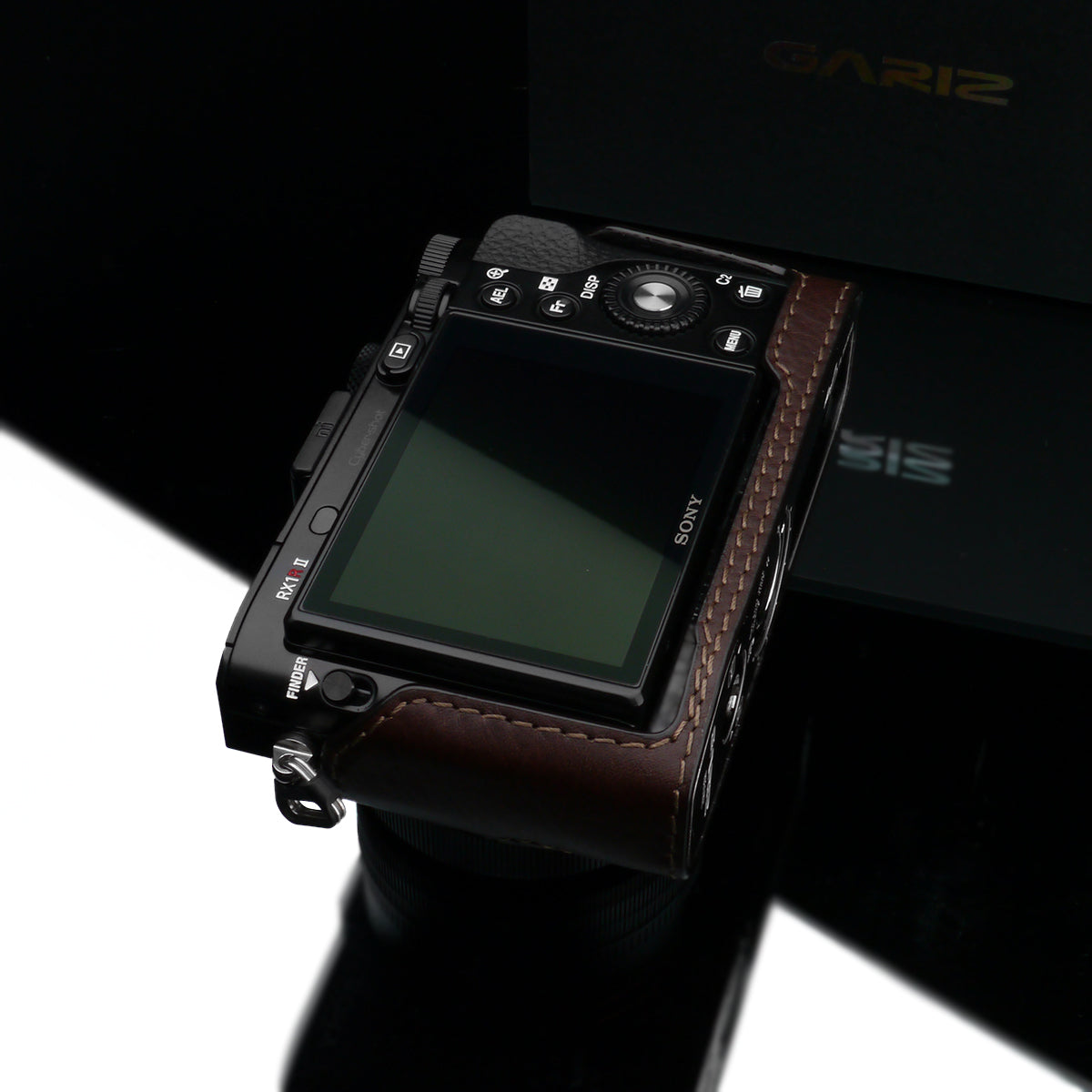 Gariz Brown Leather Camera Half Case HG-RX1R2BR for Sony DSC-RX1 RII R2