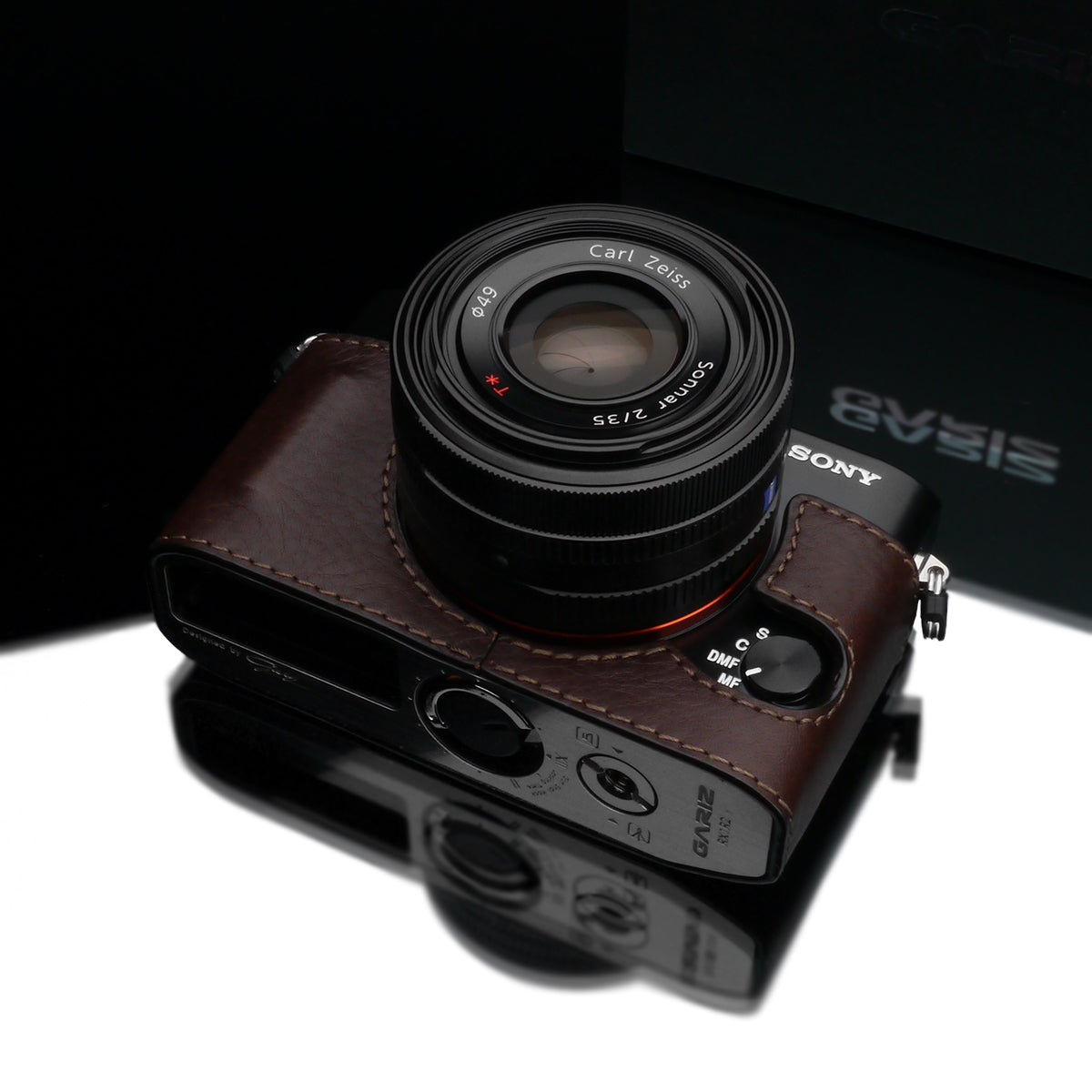 Gariz Brown Leather Camera Half Case HG-RX1R2BR for Sony DSC-RX1 RII R2