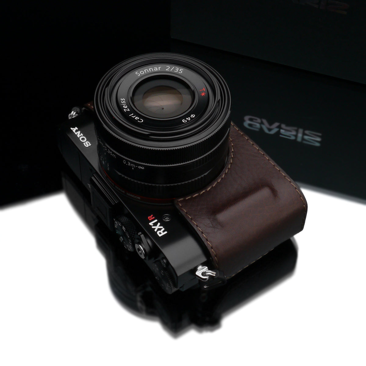 Gariz Brown Leather Camera Half Case HG-RX1R2BR for Sony DSC-RX1 RII R2