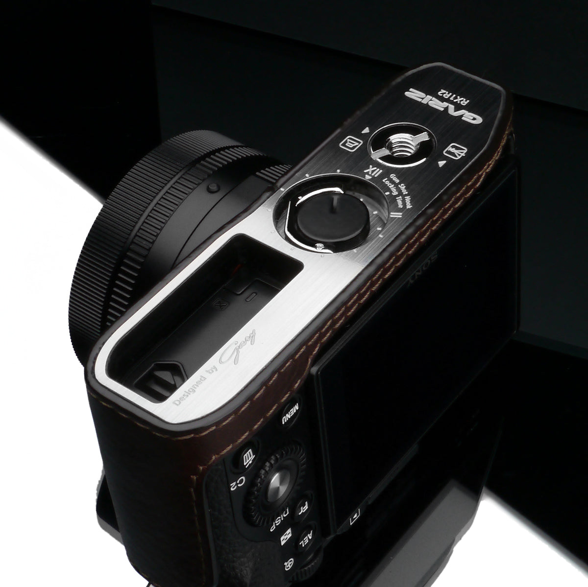 Gariz Brown Leather Camera Half Case HG-RX1R2BR for Sony DSC-RX1 RII R2