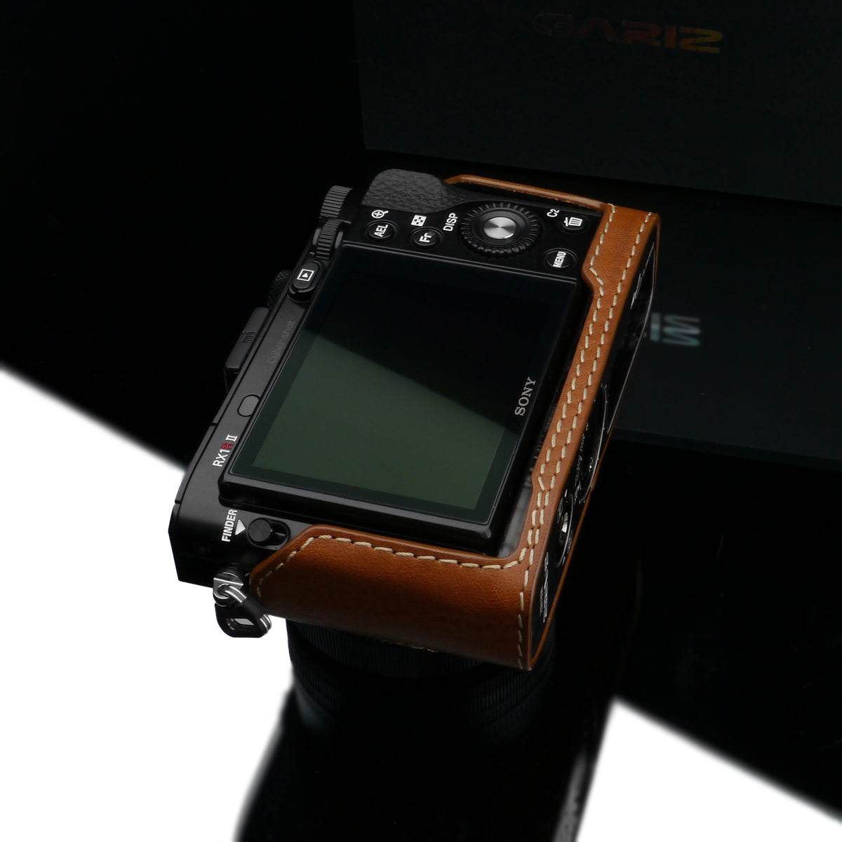 Gariz Camel Leather Camera Half Case HG-RX1R2CM for Sony RX1RII