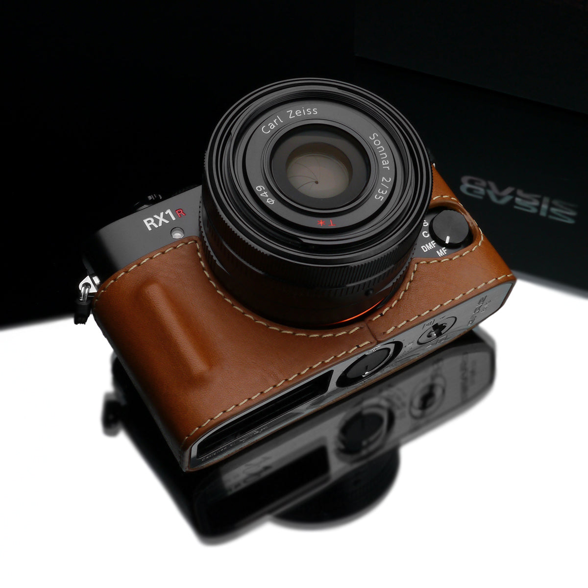 Gariz Camel Leather Camera Half Case HG-RX1R2CM for Sony RX1RII