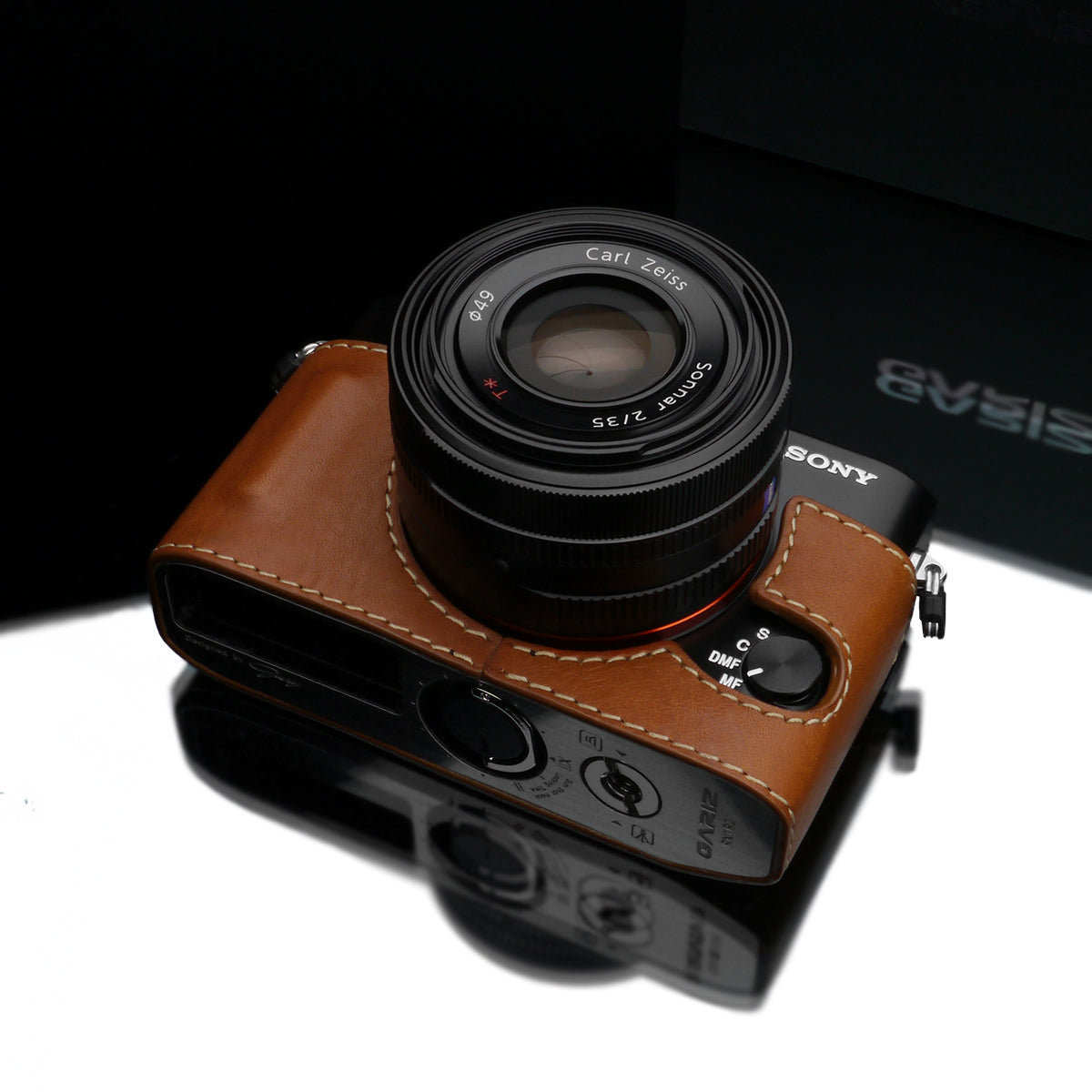 Gariz Camel Leather Camera Half Case HG-RX1R2CM for Sony RX1RII