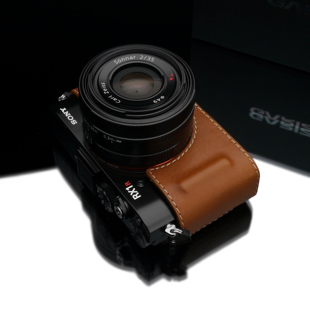 Gariz Camel Leather Camera Half Case HG-RX1R2CM for Sony RX1RII