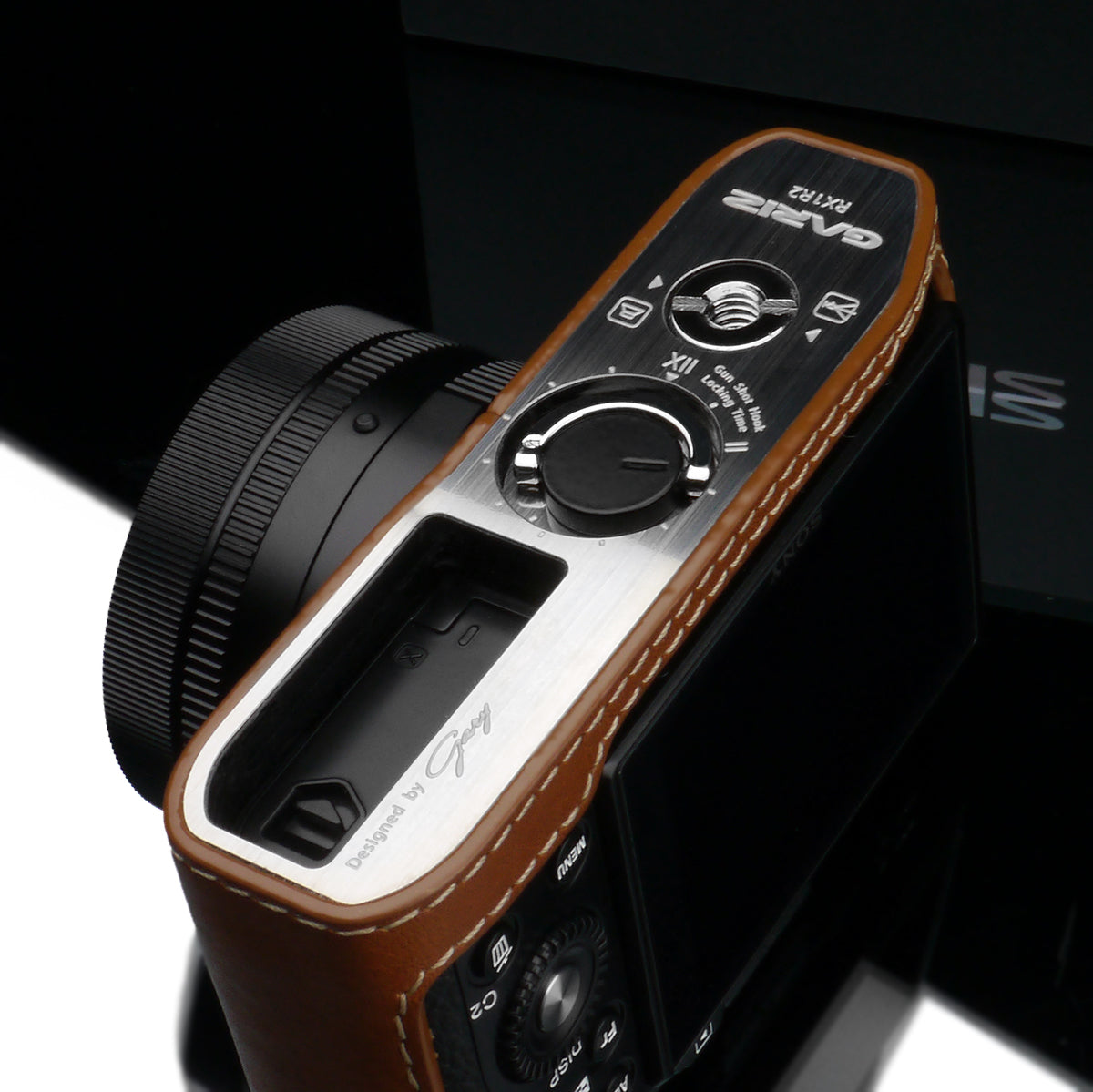 Gariz Camel Leather Camera Half Case HG-RX1R2CM for Sony RX1RII