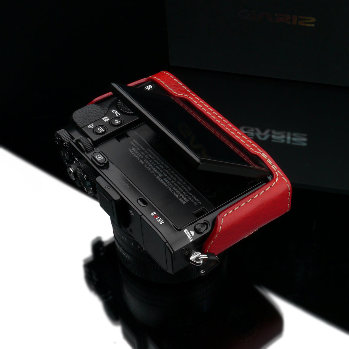 Gariz Red Leather Camera Half Case HG-RX1R2R for Sony DSC-RX1RII Case