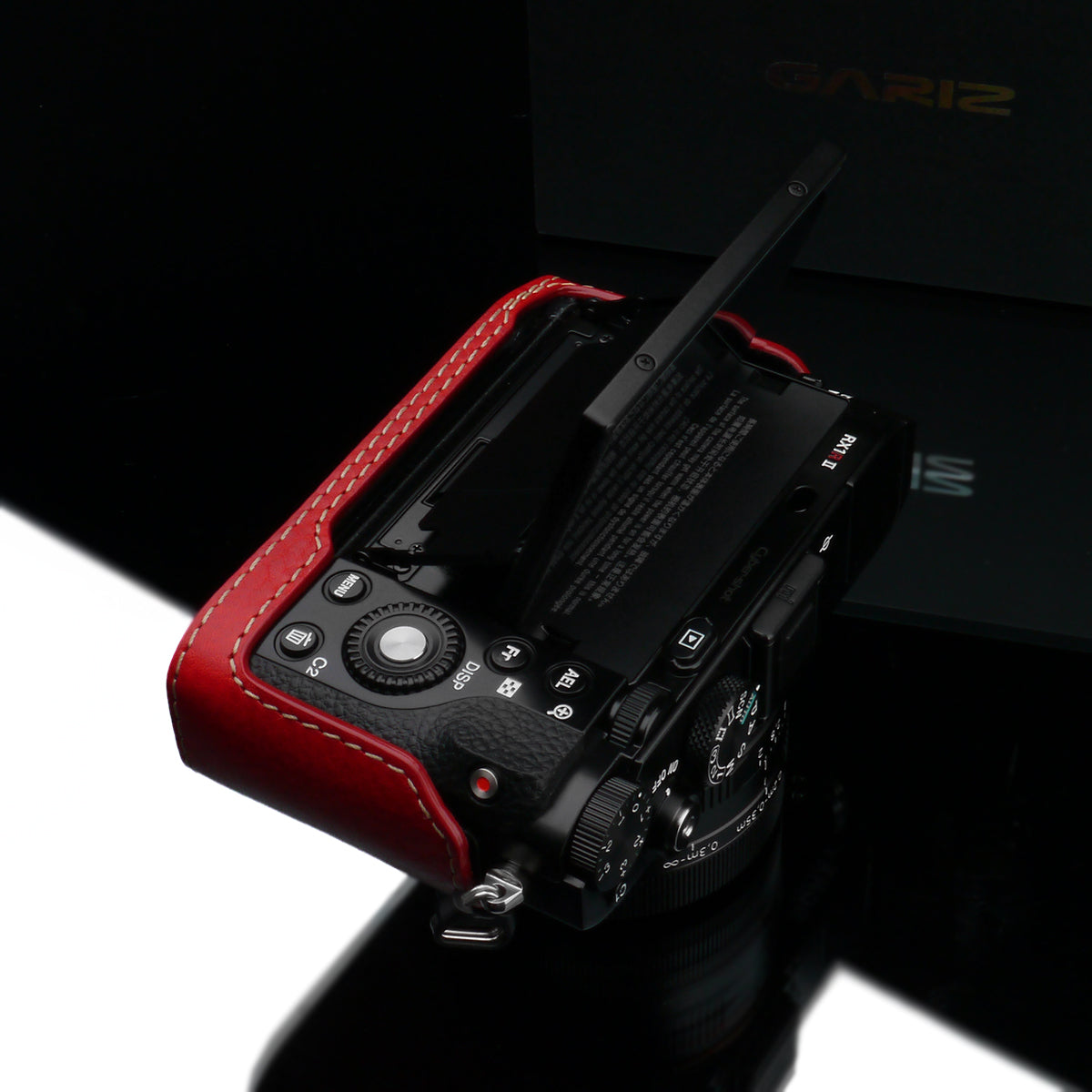 Gariz Red Leather Camera Half Case HG-RX1R2R for Sony DSC-RX1RII Case