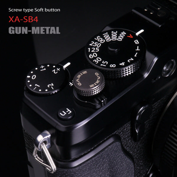 Gariz Screw type Soft Button Gunmetal XA-SB4 for X-PRO1 X100
