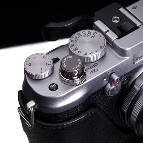 Gariz Screw Type Soft Button in Gunmetal XA-SB4 (Red Thread)