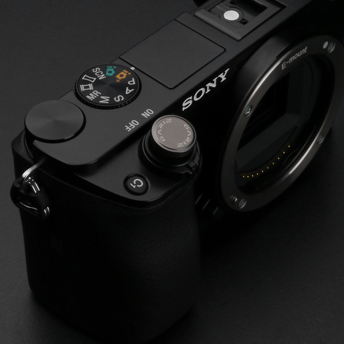 Gariz Sticker type Soft Button Gunmetal XA-SB7 for Sony, Fuji, Canon, Nikon, Lumix, Leica