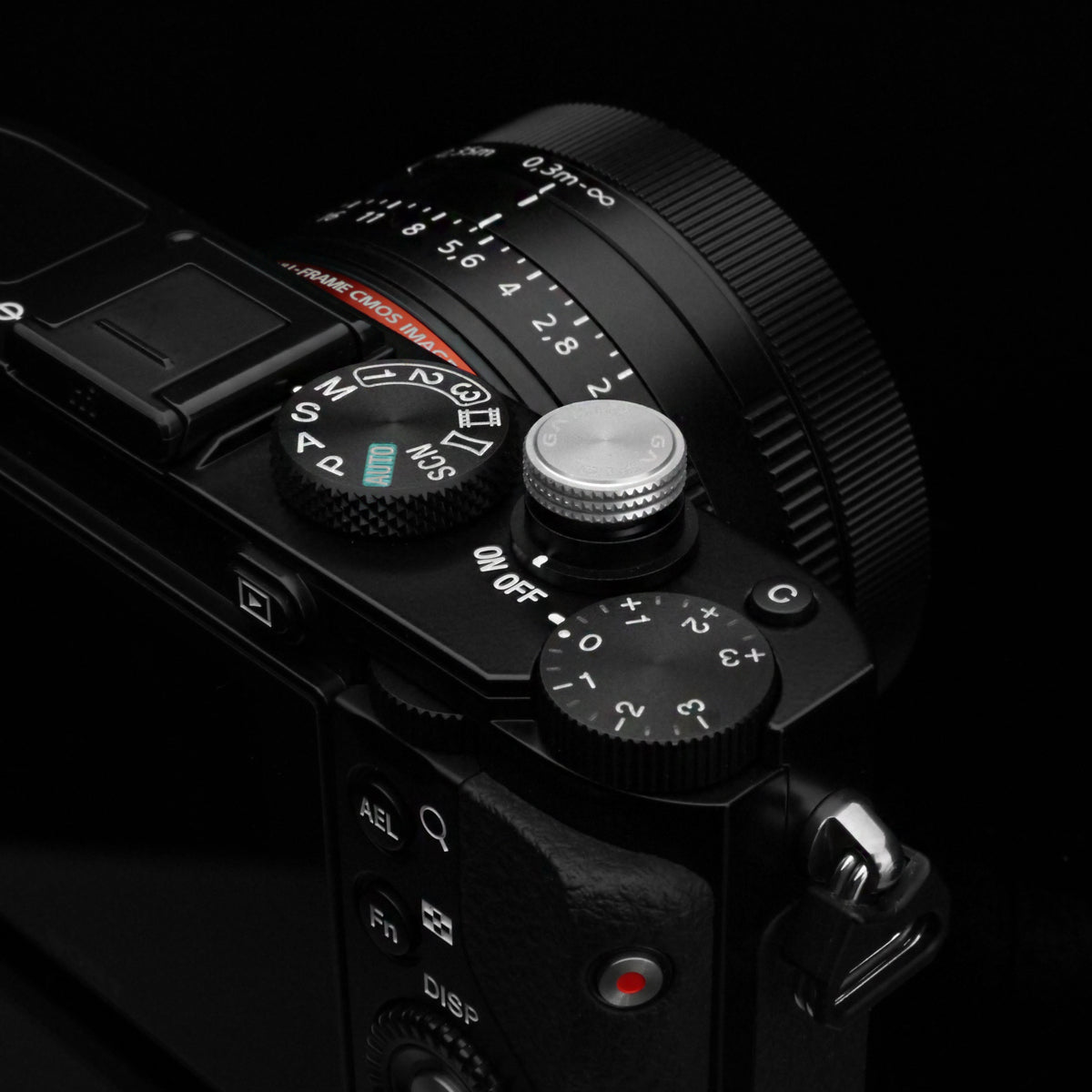 Gariz Screw Type Soft Button in Silver XA-SBA2 (Red Thread)