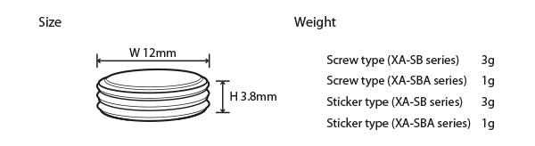 Gariz Screw Type Soft Button in Gunmetal XA-SB4 (Red Thread)