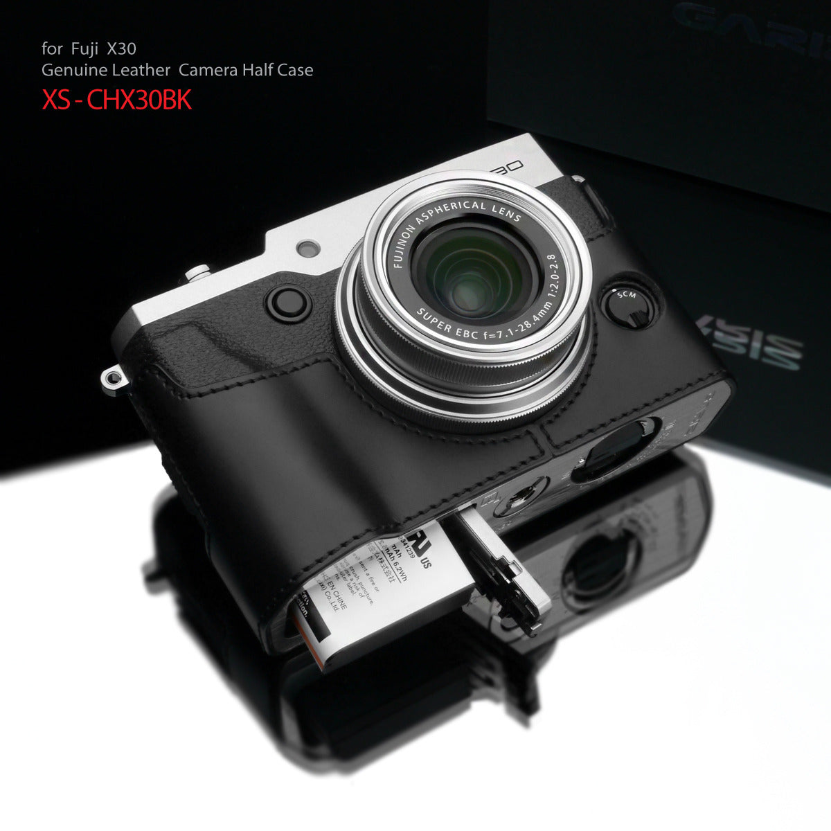 Gariz Black Leather Camera Half Case XS-CHX30BK for Fujifilm X30 Fuji X30