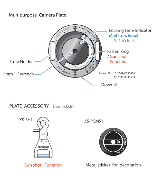 Gariz Multi-purpose Camera Handgrip Plate XA-PC1