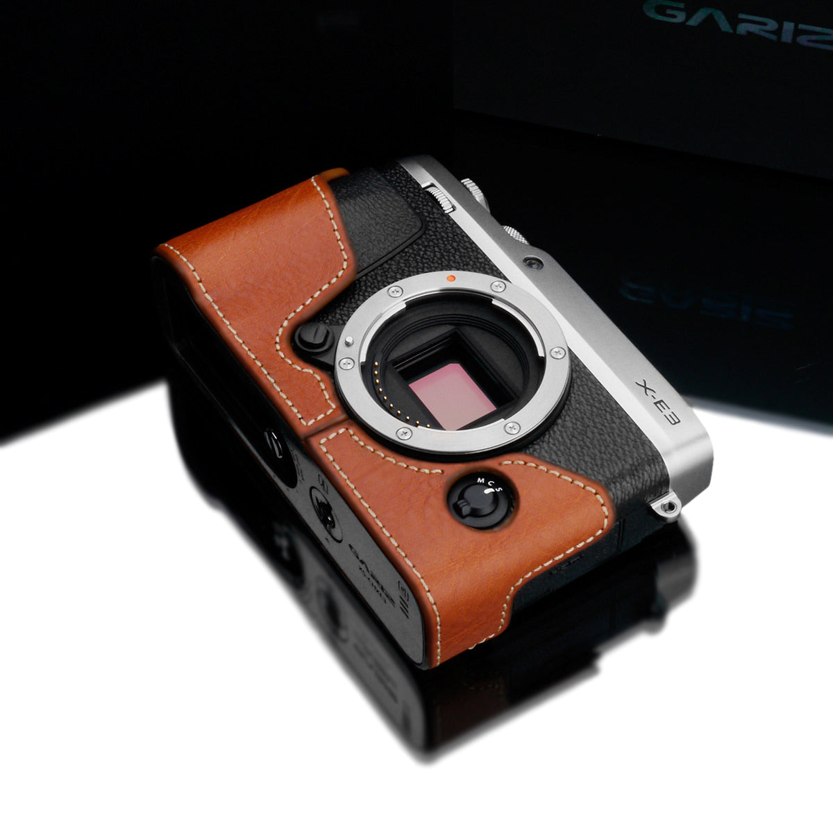 Gariz Camel Leather Camera Half Case XS-CHXE3CM for Fuji Fujifilm X-E3