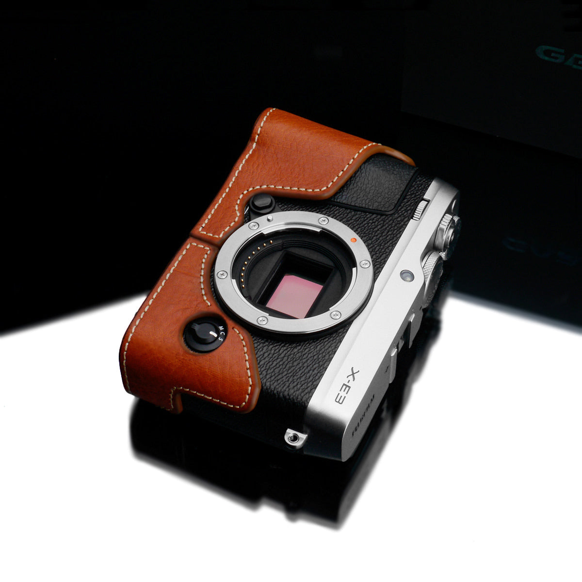 Gariz Camel Leather Camera Half Case XS-CHXE3CM for Fuji Fujifilm X-E3