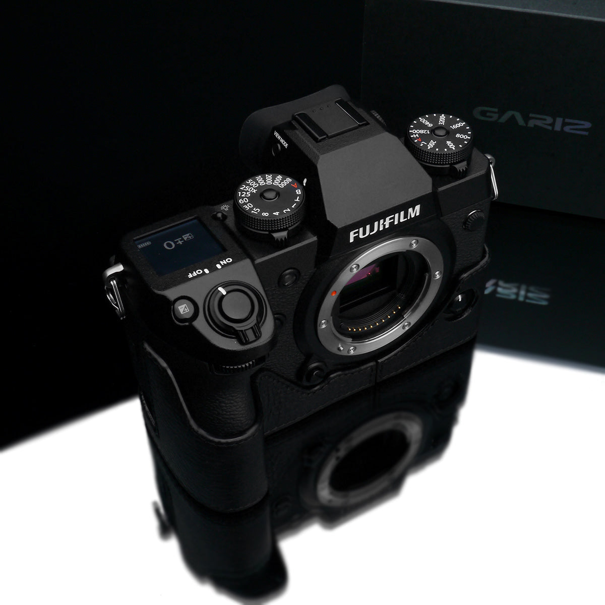 Gariz XS-CHXH1BK Leather Camera Half Case Black for Fujifilm X-H1