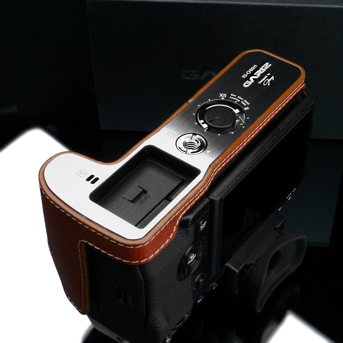Gariz XS-CHXH1CM Leather Camera Half Case Camel for Fujifilm X-H1