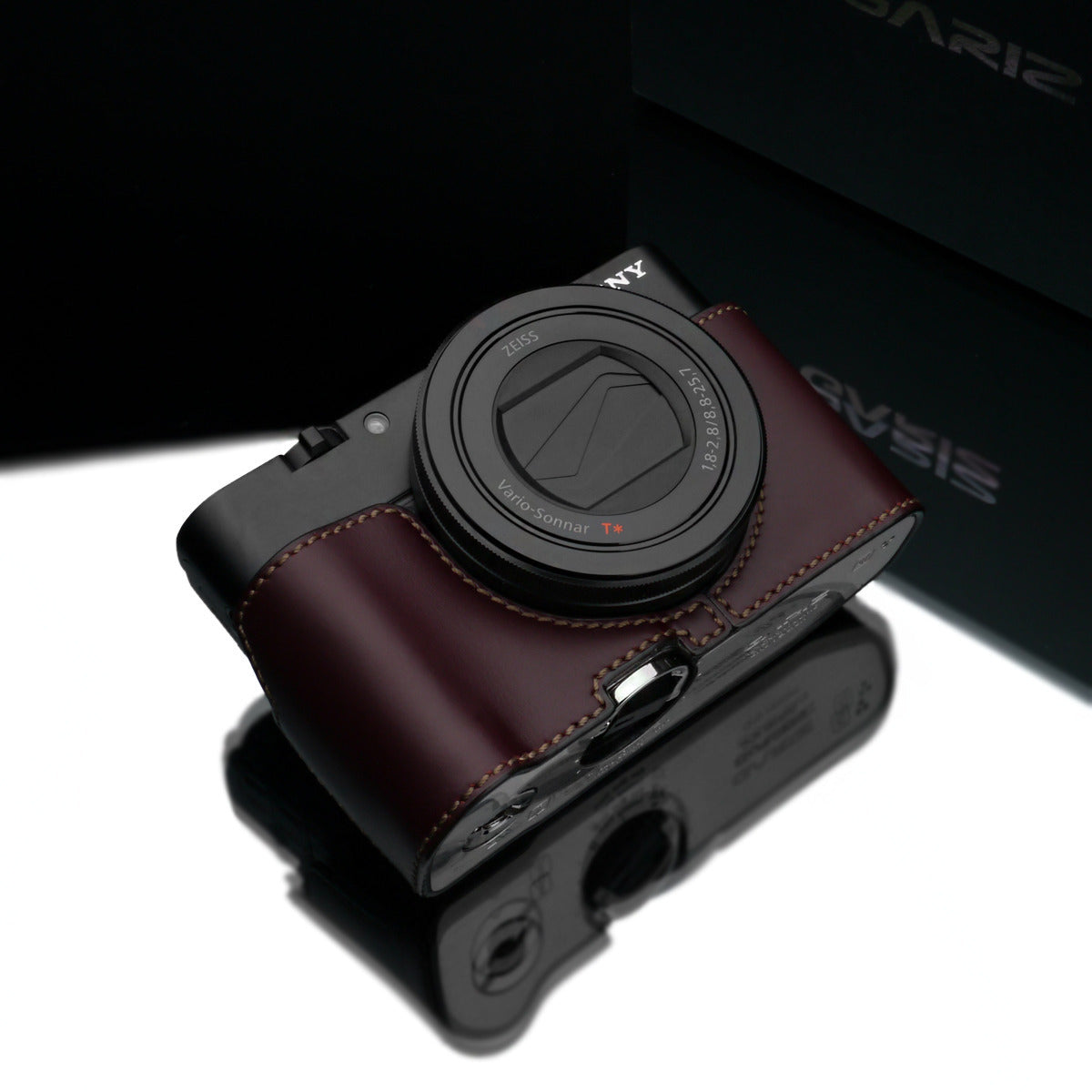 Gariz Sony RX100 MK3 / MK4 Brown Leather Camera Half Case XS-RX100M3BR (Grip Version)