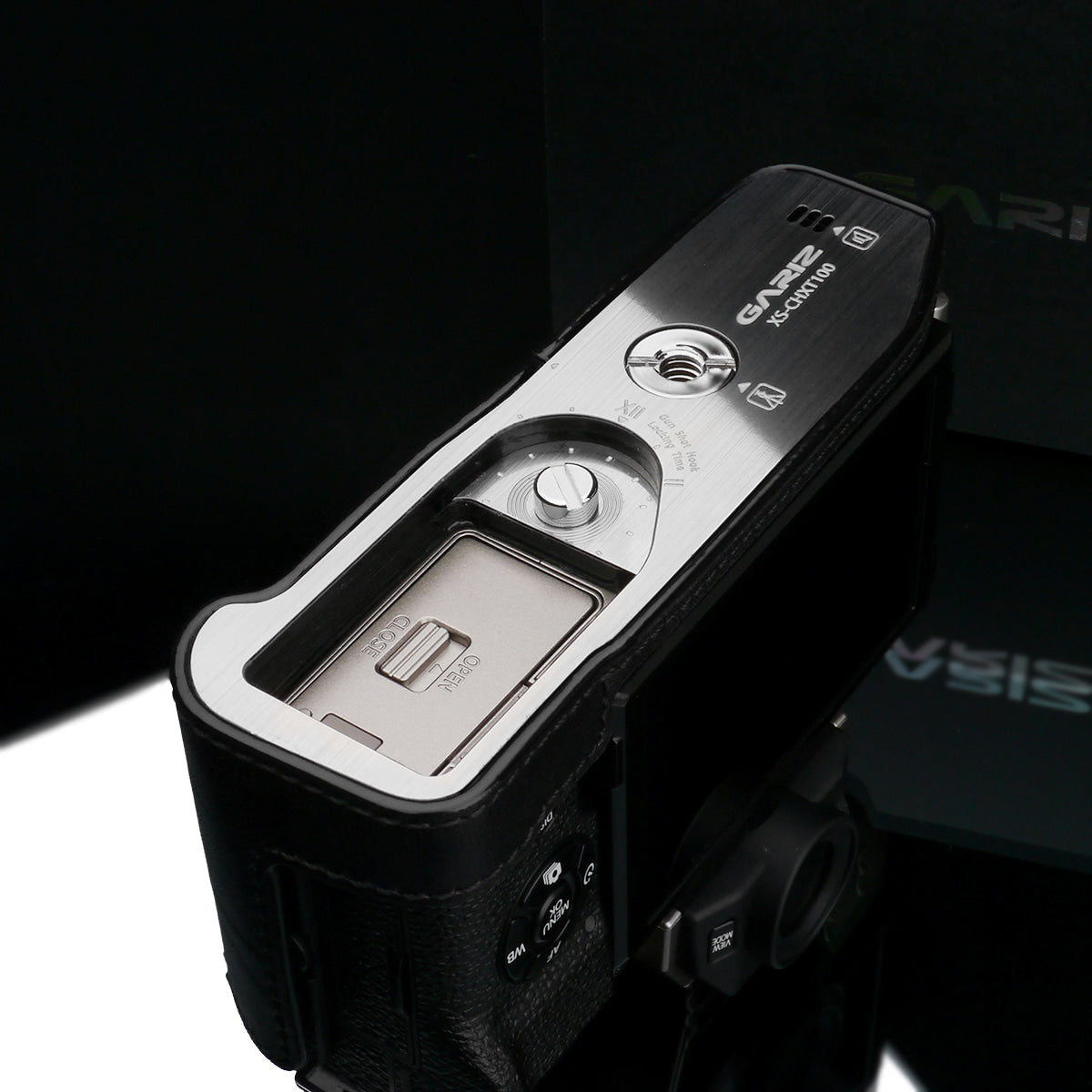 XS-CHXT100BK Leather Black Camera Half Case w/ Capfix for Fujifilm X-T100