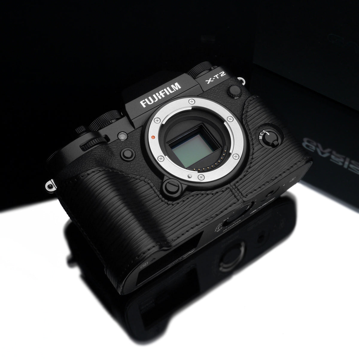 Gariz BL-XT2ABK Leather Camera Half Case Black for Fujifilm Fuji X-T2 / X-T3
