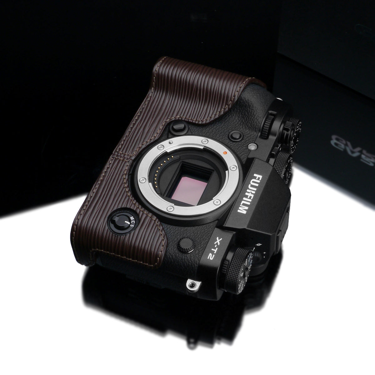 Gariz BL-XT2ABR Leather Camera Half Case Brown for Fujifilm Fuji X-T2 / X-T3
