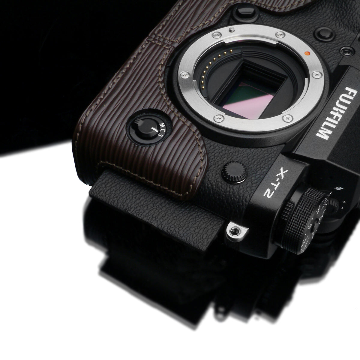Gariz BL-XT2ABR Leather Camera Half Case Brown for Fujifilm Fuji X-T2 / X-T3