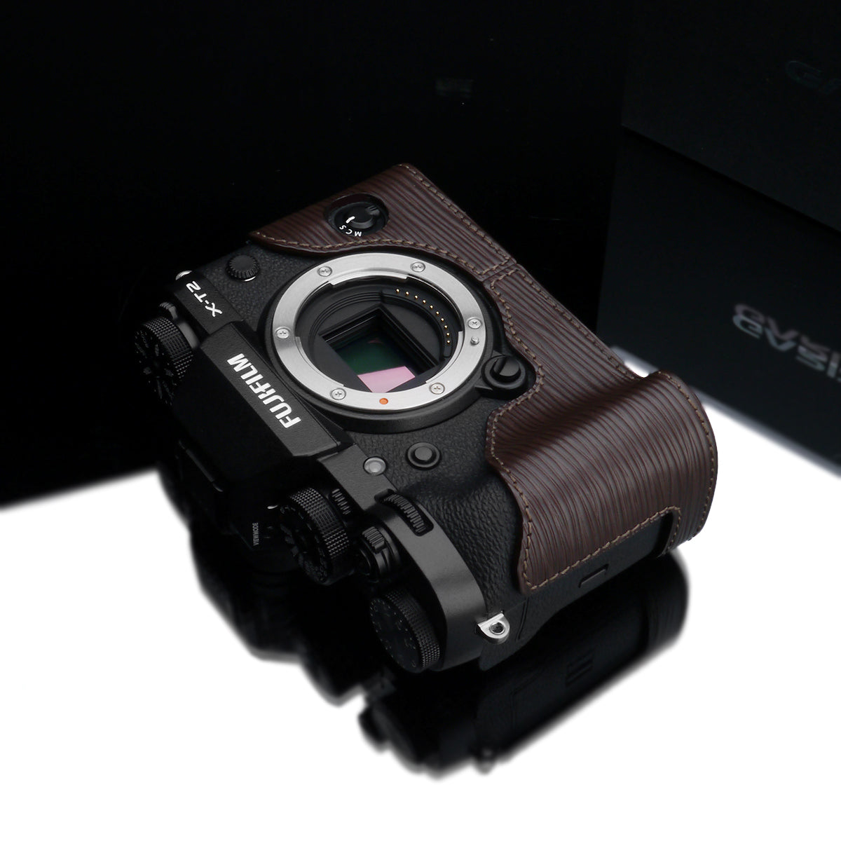 Gariz BL-XT2ABR Leather Camera Half Case Brown for Fujifilm Fuji X-T2 / X-T3