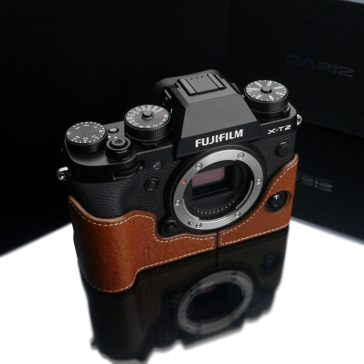Gariz XS-CHXT2CM Camel Genuine Leather Half Case for Fujifilm Fuji X-T2 / X-T3