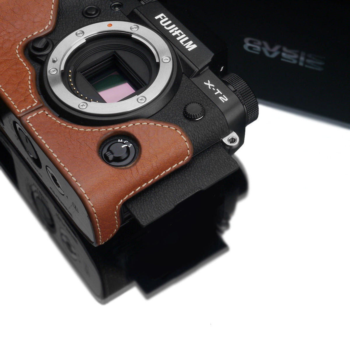 Gariz XS-CHXT2CM Camel Genuine Leather Half Case for Fujifilm Fuji X-T2 / X-T3