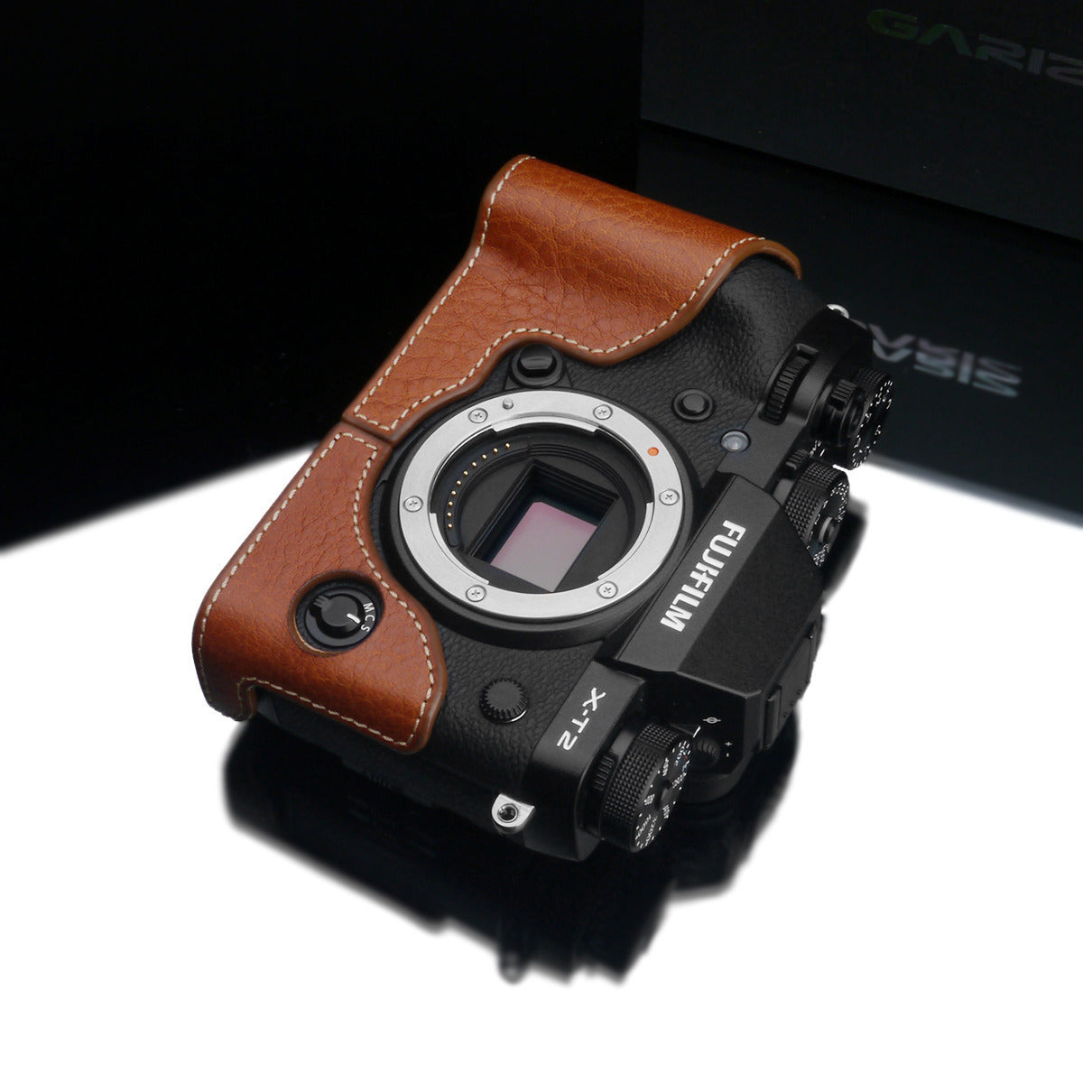 Gariz XS-CHXT2CM Camel Genuine Leather Half Case for Fujifilm Fuji X-T2 / X-T3
