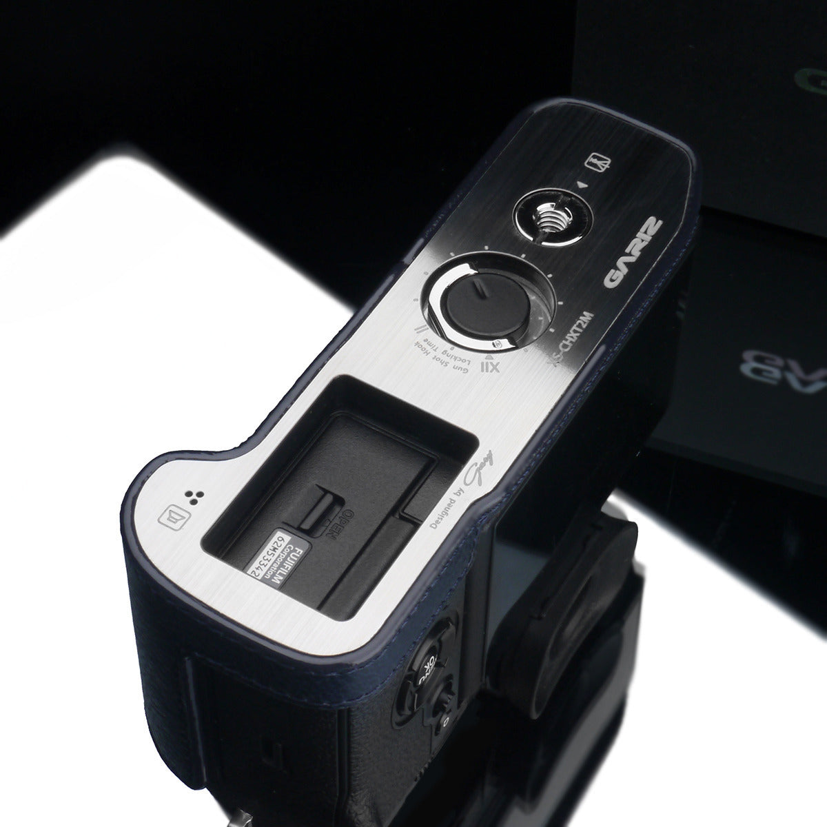 Gariz XS-CHXT2NV Navy Genuine Leather Half Case for Fujifilm Fuji X-T2 / X-T3