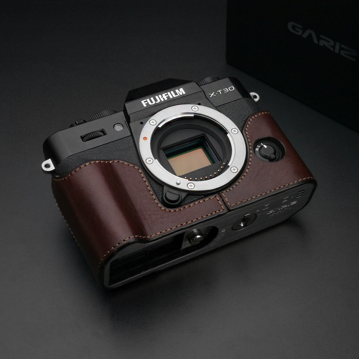 Gariz Brown Leather Camera Half Case XS-CHXT30BR for Fuji Fujifilm X-T10 X-T20 X-T30