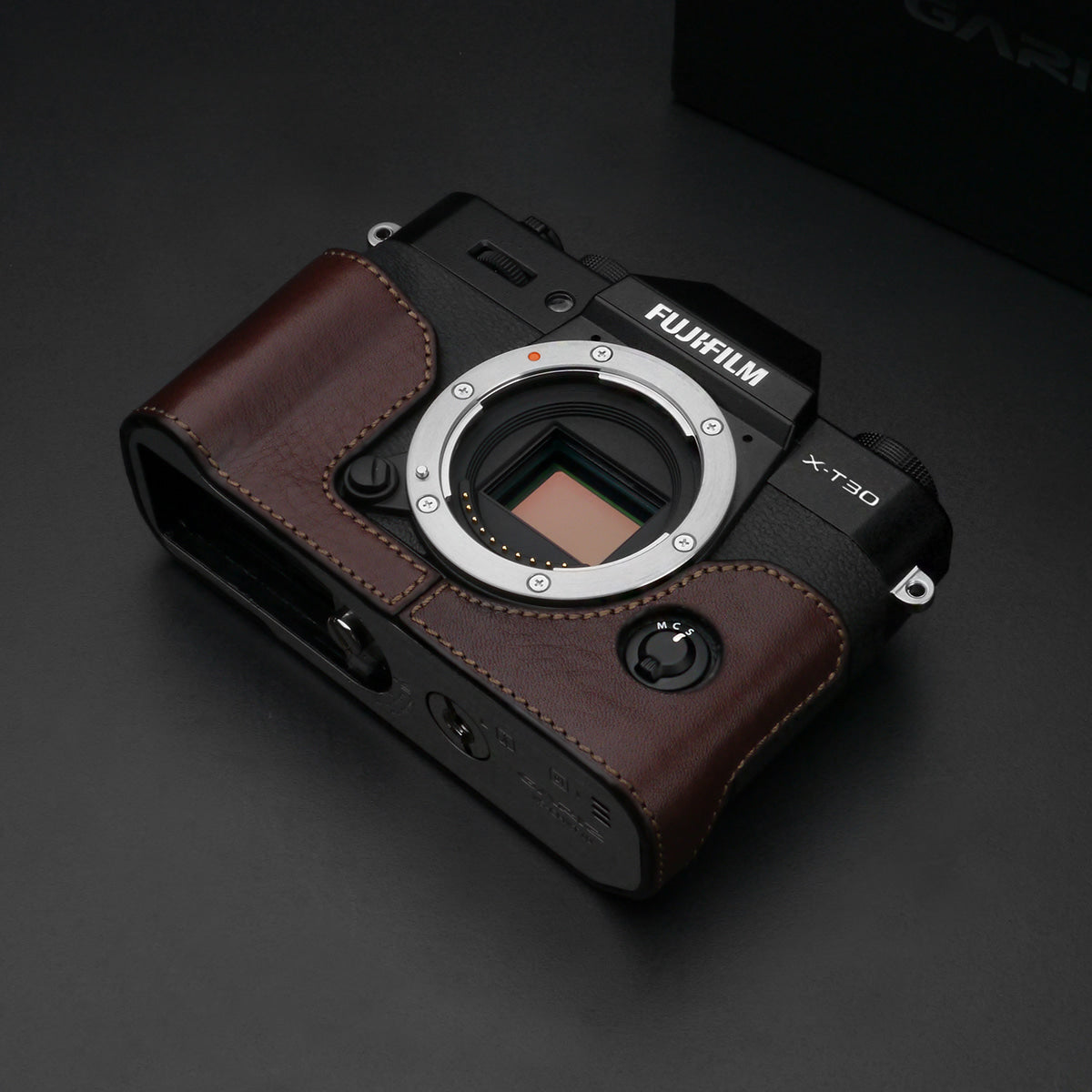 Gariz Brown Leather Camera Half Case XS-CHXT30BR for Fuji Fujifilm X-T10 X-T20 X-T30