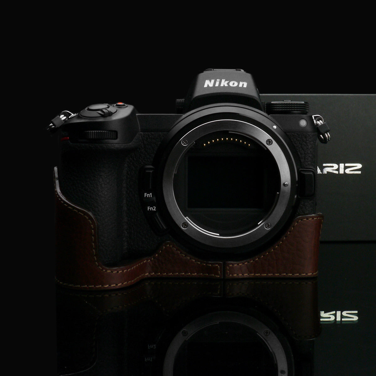 Gariz XS-CHZ6/7BR Genuine Brown Leather Half Case for Nikon Z7/Z6