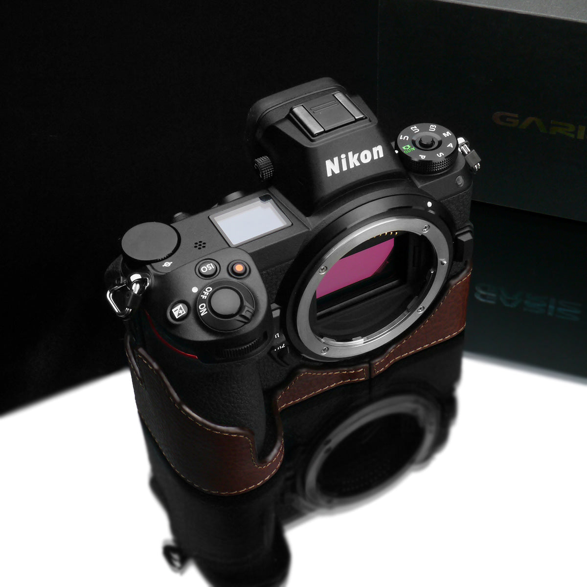 Gariz XS-CHZ6/7BR Genuine Brown Leather Half Case for Nikon Z7/Z6