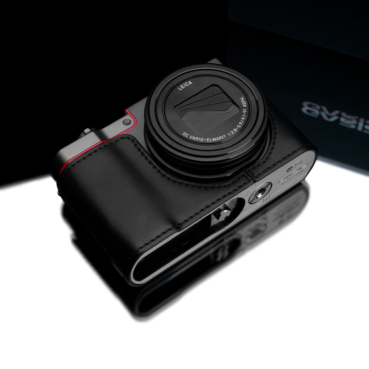 Gariz XS-CHZS110BK Leather Camera Half Case Black for Panasonic Lumix ZS110