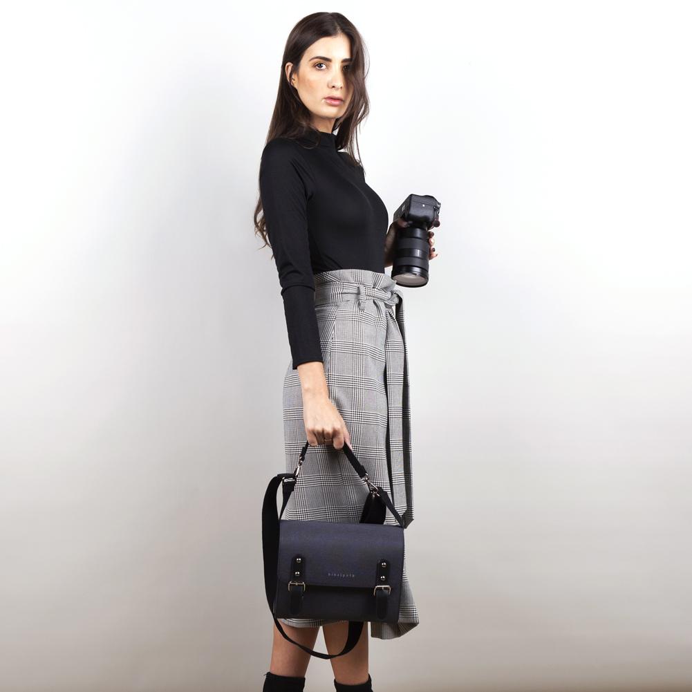 Binalpath Canvas Black Camera Shoulder Bag - Ace