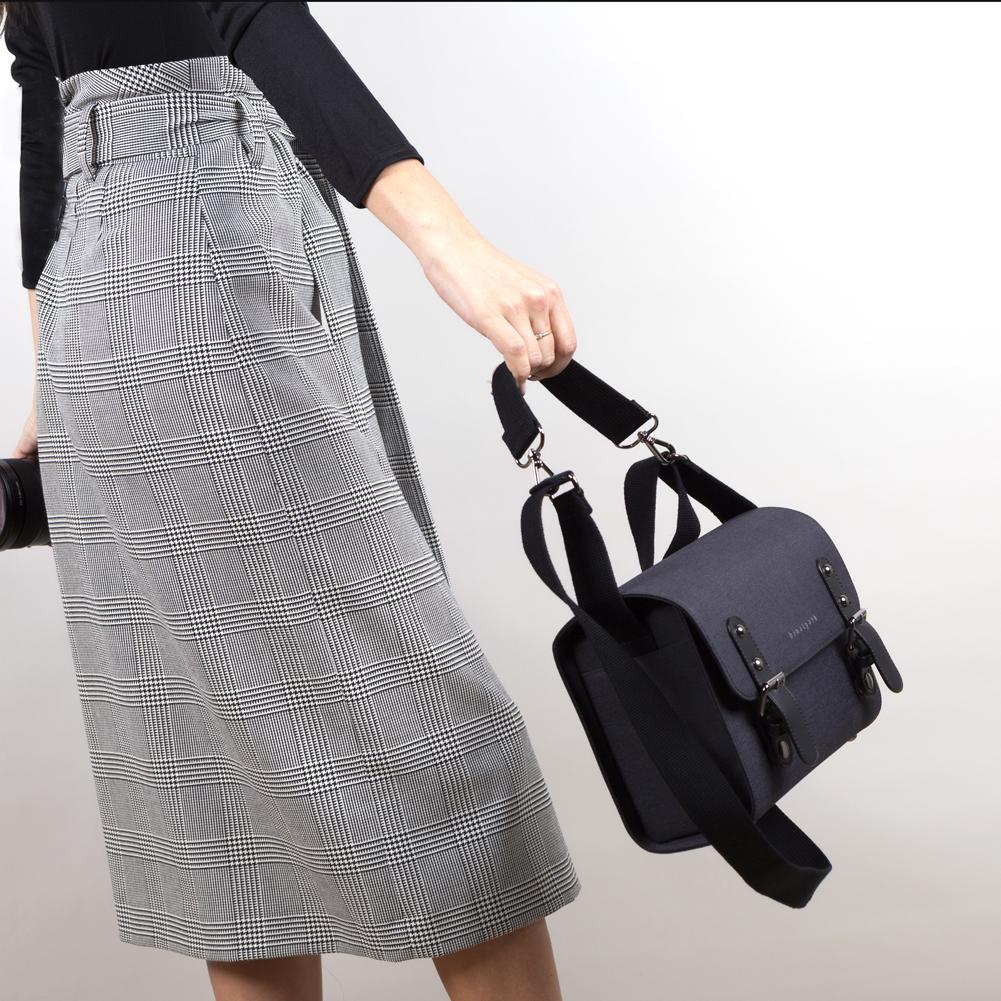 Binalpath Canvas Black Camera Shoulder Bag - Ace